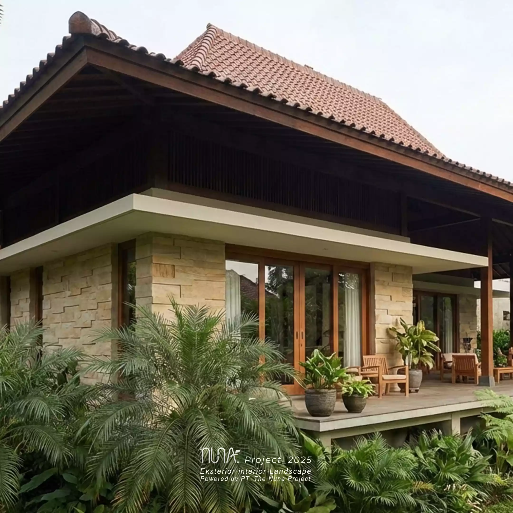 Rumah tropis dengan atap limasan