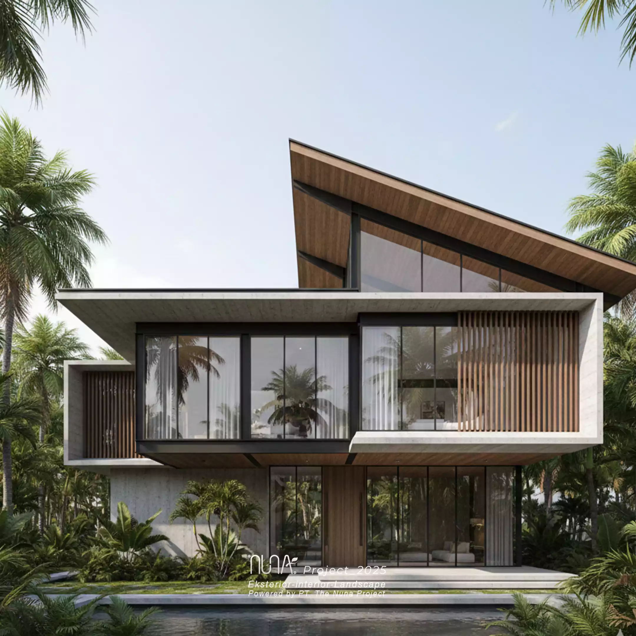 Rumah atap pelana modern