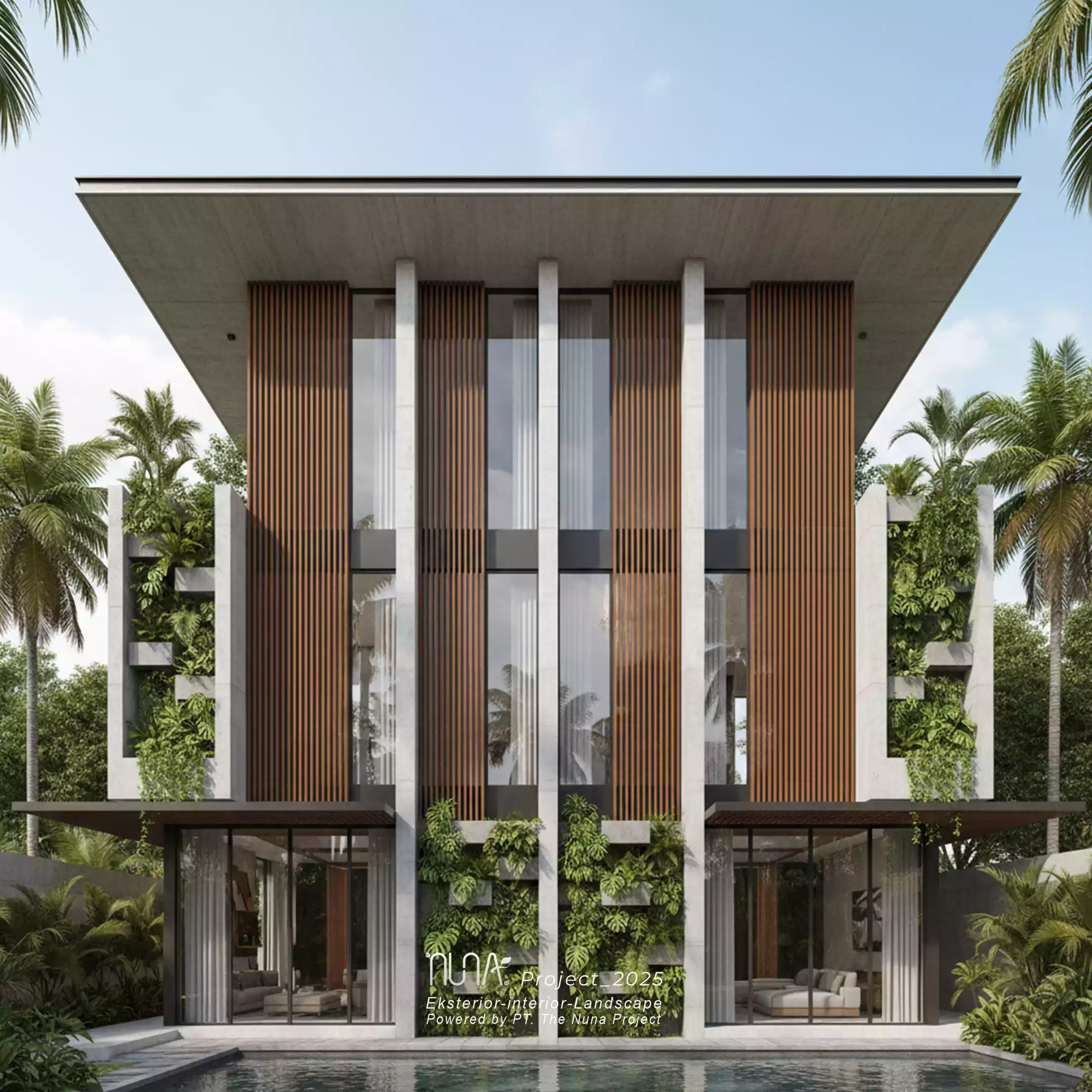 Rumah dengan bukaan vertikal