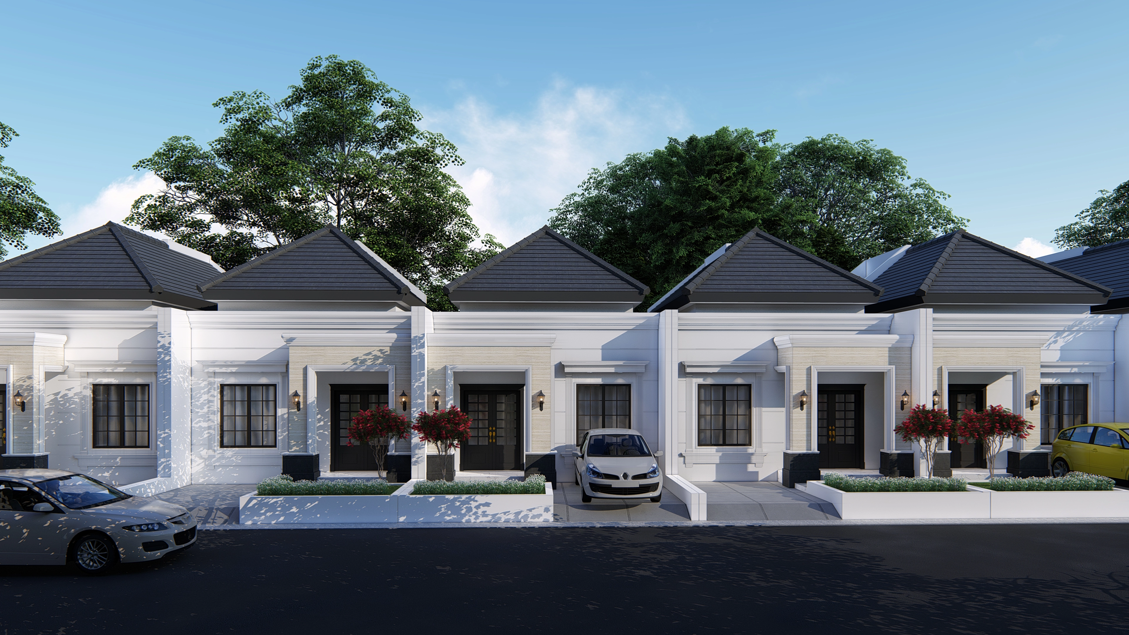 Konsep perumahan Limbad 212 Residence dengan deretan rumah modern