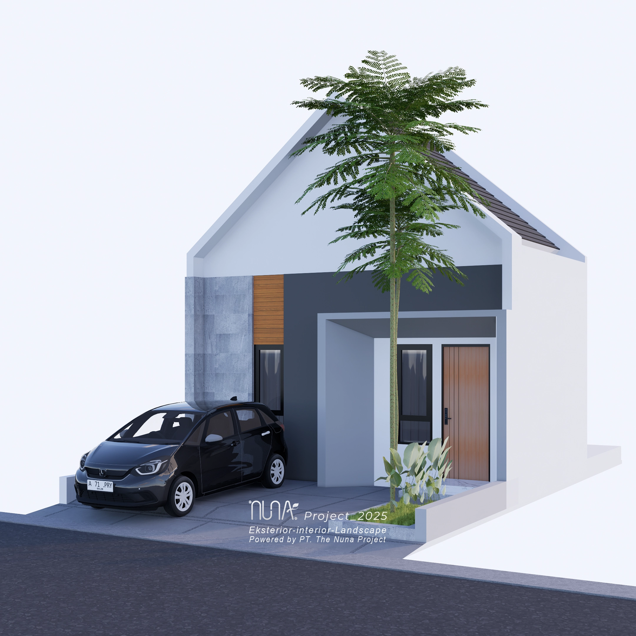 Desain 3D rumah tipe 30 Limbad 212 Residence